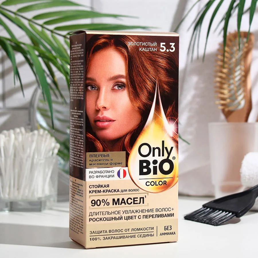 Крем-краска для волос Only Bio Color 5.3 Золотистый каштан, 115мл