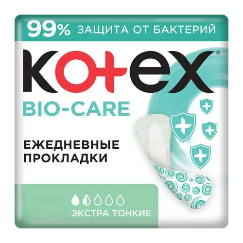 Прокладки Kotex ежедневные тонкие антибактериальные 20шт