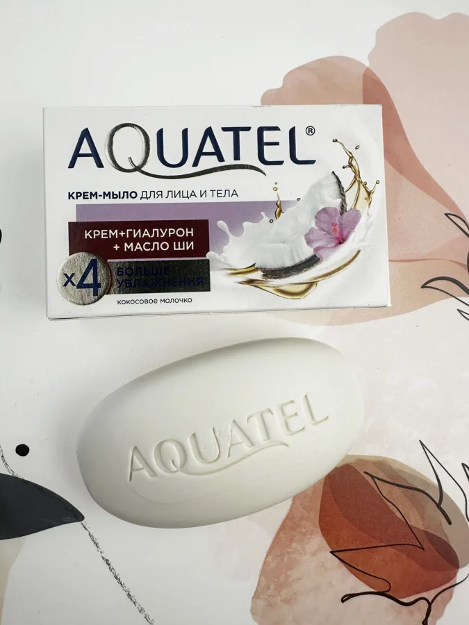 Крем-мыло туалетное Aquatel Кокосовое молочко, 90г
