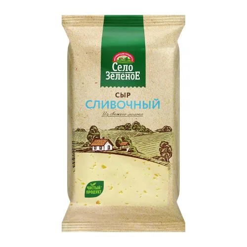 Сыр Сливочный Село Зеленое 50% 180г