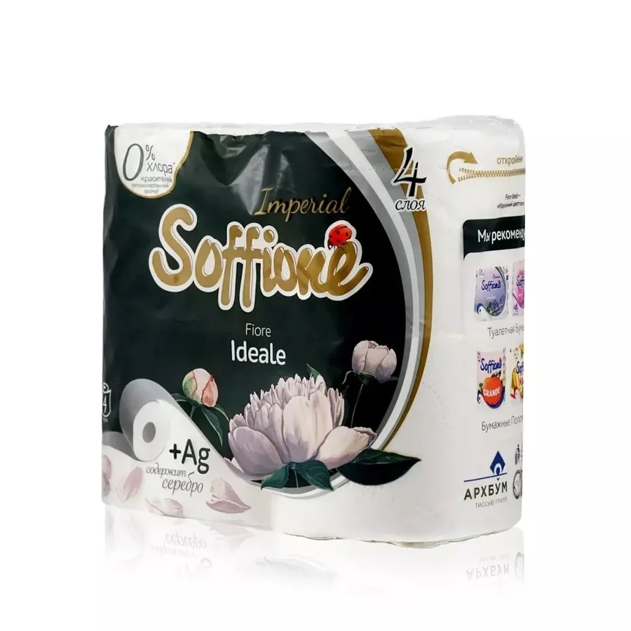 ТБ Soffione  4слоя 4рулона Imperial Fiore Ideale