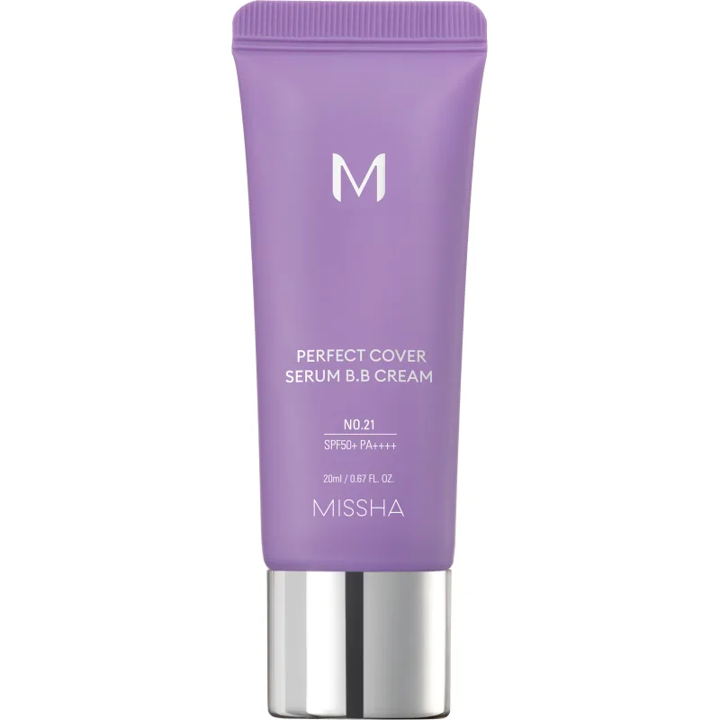 Тональный BB крем Missha М Perfect Cover Serum, с антивозрастной сывороткой, SPF 50, тон: 21 светло-бежевый, 20мл