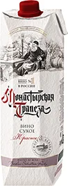 ВИНО МОНАСТЫРСКАЯ ТРАПЕЗА, КРАСНОЕ, ПОЛУСЛАДКОЕ, 1 Л