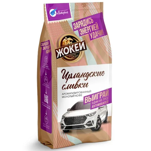 Кофе ЖОКЕЙ Ирландские сливки молотый 150г/20