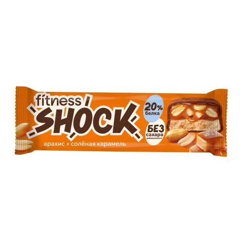 Батончик глазированный Карамель Fitnesshock 50г