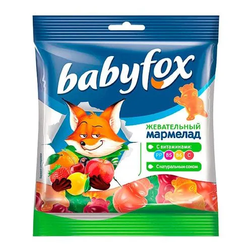 Мармелад жевательный бегемоты Babyfox 70г