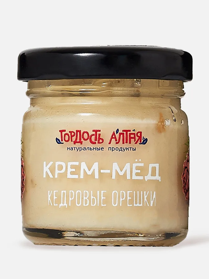 Крем-мед Гордость Алтая, с кедровым орехом, 40г