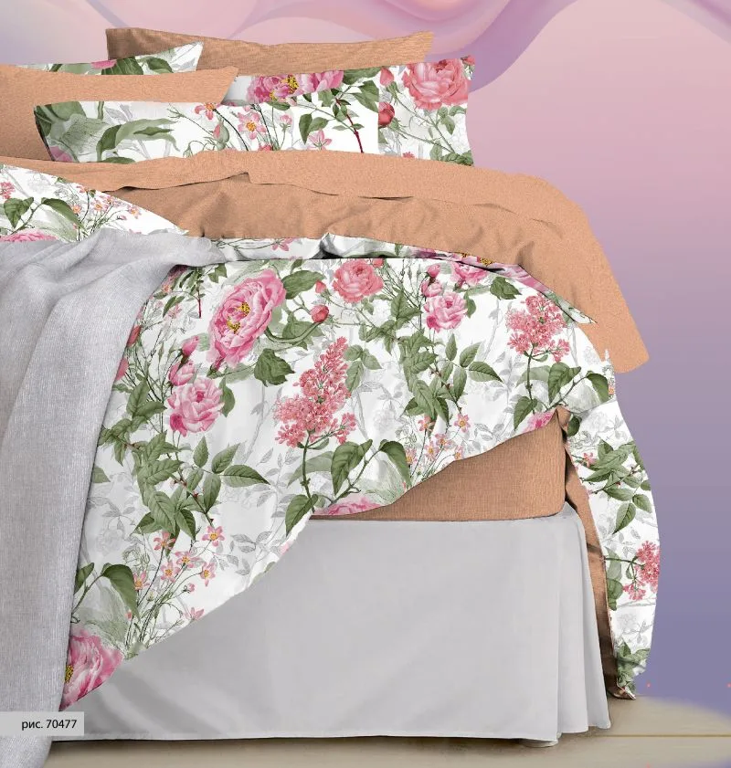 Комплект постельного белья Colourful Dreams Пионы, 2-спальное, поплин, наволочка: 50х70 см