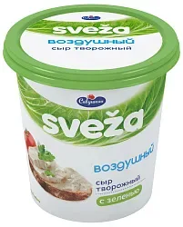 Сыр творожный СВЕЖА Воздушный с зеленью бзмж 60% 150г