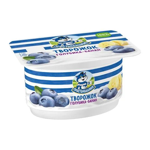 Продукт творожный голубика и банан Простоквашино 3.6% 110г