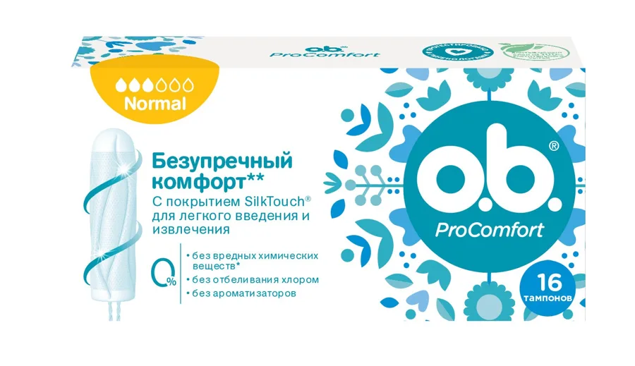 Тампоны женские гигиенические O.b. ProComfort Normal, 16 шт