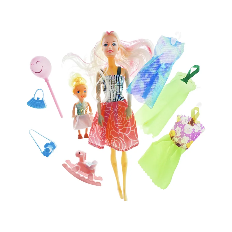 Кукла Jile Toys с малышкой и гардеробом