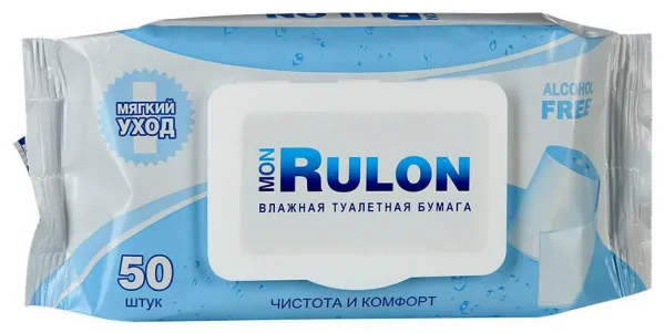Бумага туалетная влажная Mon Rulon 50шт/32/192