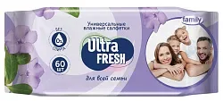 Влажные салфетки УЛЬТРА ФРЕШ для всей семьи 60шт