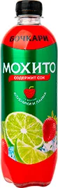 ГАЗИРОВАННЫЙ НАПИТОК БОЧКАРИ МОХИТО, КЛУБНИКА И ЛАЙМ, 0,5 Л
