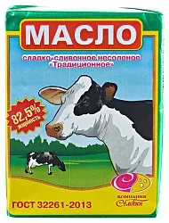 Масло сладко-сливочное СЕМКИН Традиционное несоленое бзмж 82.5% 180г
