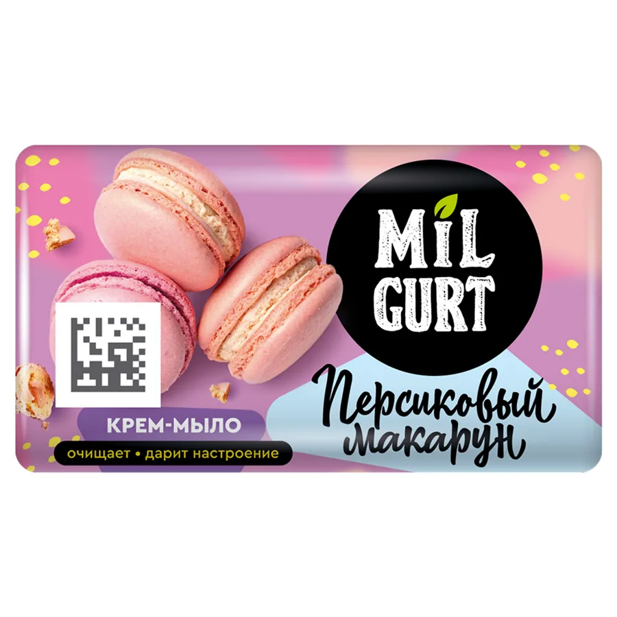 Мыло туалетное Весна MILGURT Персиковый макарун 90г