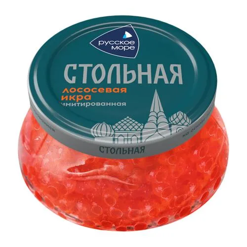 Икра лососевая стольная имитация Люкс Русское Море 230г
