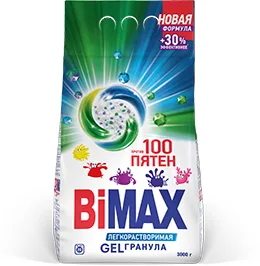 СТИРАЛЬНЫЙ ПОРОШОК БИМАКС, 100 ПЯТЕН, 3 КГ