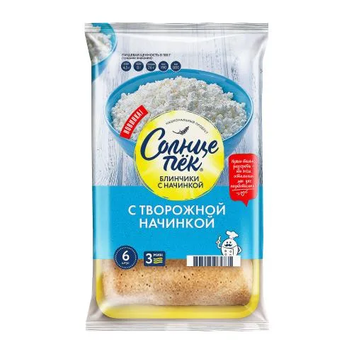 Блинчики Солнцепек с творожной начинкой 420г