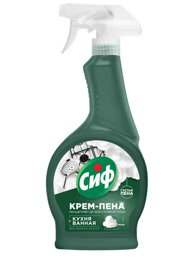 Крем-пена чистящая Сиф, для кухни и ванной, 500мл