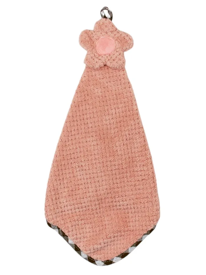 Полотенце кухонное Floral Season Цветок, микрофибра, 38х25 см, оранжевый