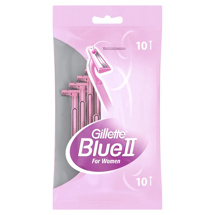 GILLETTE Блю2 (BLUEII) Бритвы безопасные одноразовые для женщин 10шт