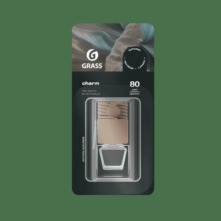 Ароматизатор для автомобиля Grass Charm, жидкий, подвесной, парфюмированный, 7мл