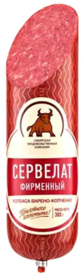 Сервелат СПК Фирменный, варено-копченый, 380г
