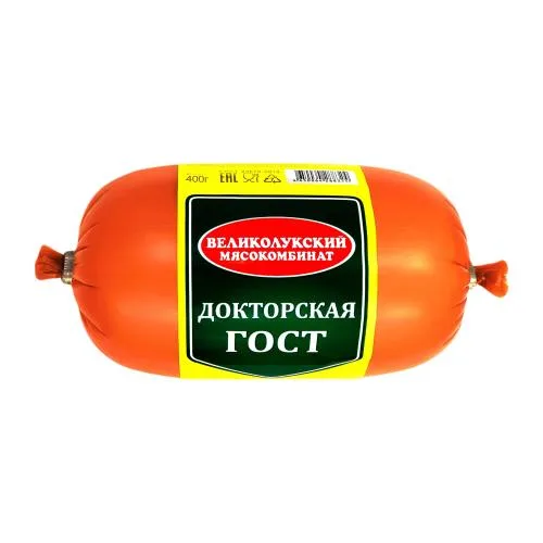 Колбаса Великолукский МК Докторская вареная 400г