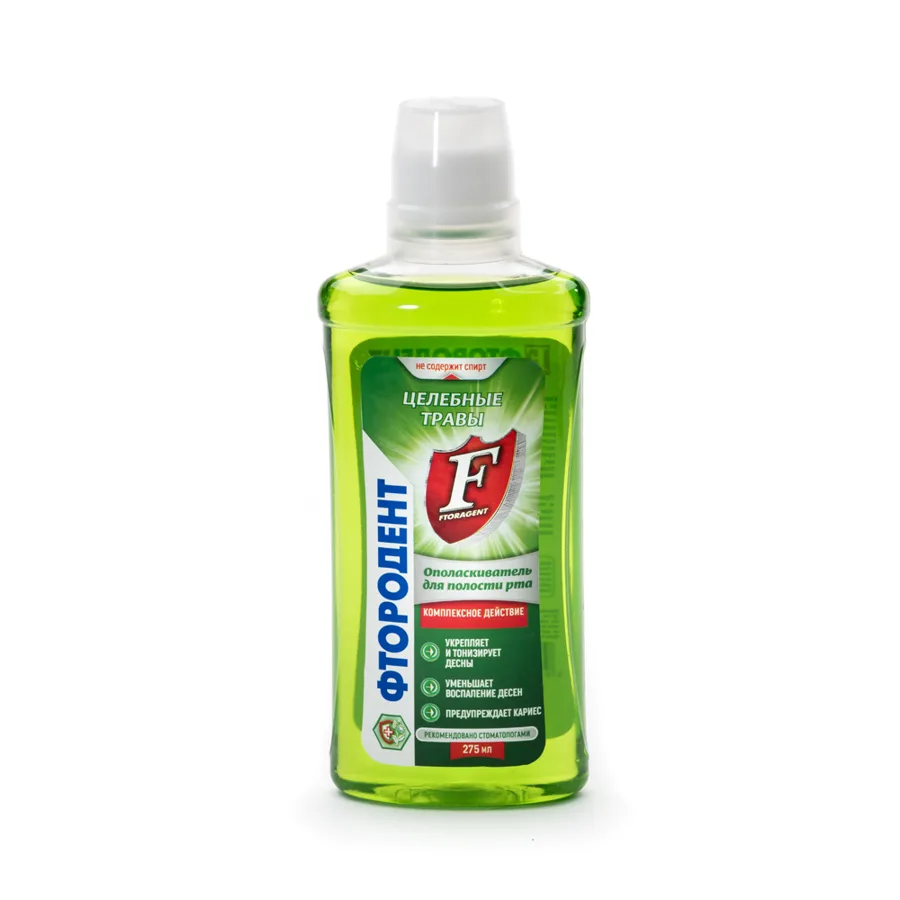 Ополаскиватель для полости рта Фтородент Целебные травы, 275мл