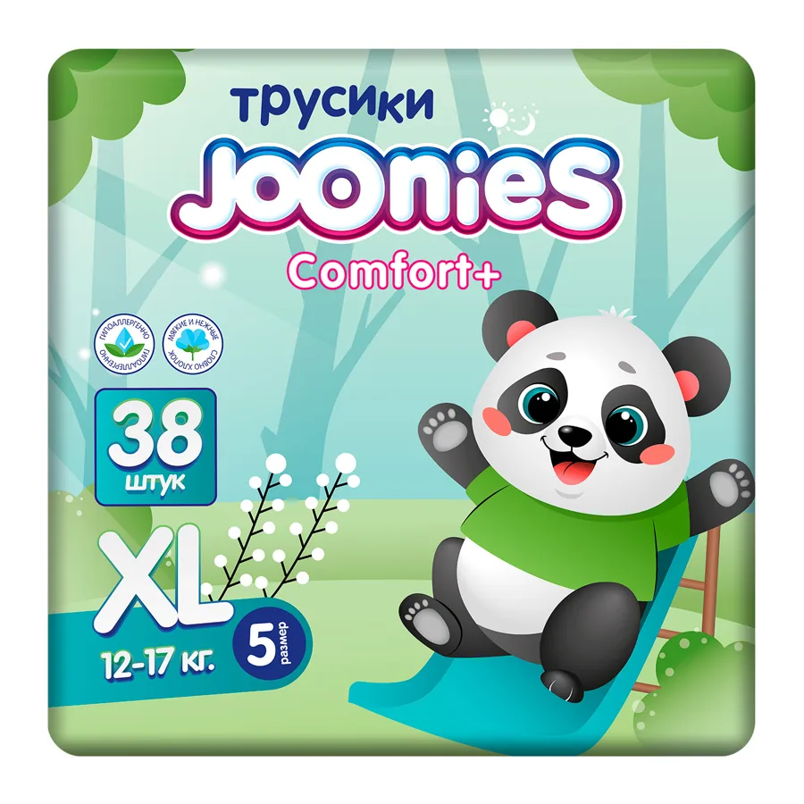 Трусики JOONIES Комфорт+ размер XL 12-17 кг 38 шт