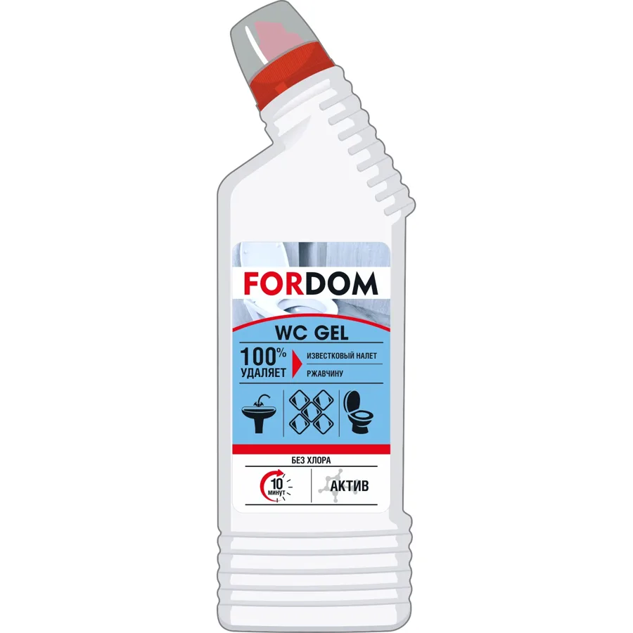 Гель для унитазов и сантехники Fordom Active, 750 мл