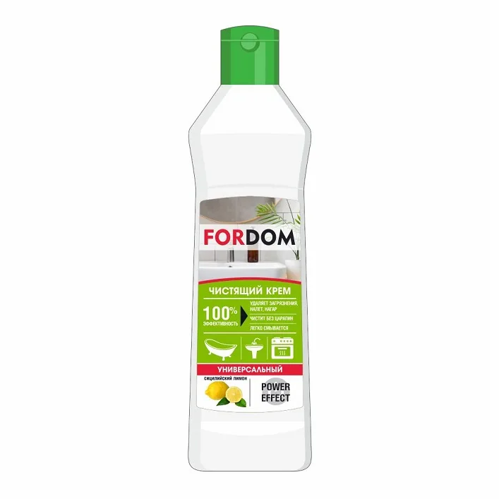 Крем чистящий Fordom Лимон, универсальный, 300 г