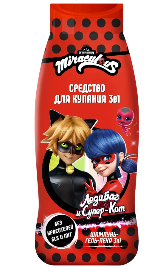 Средство для купания 3в1 Леди Баг и Супер Кот (Miraculous) 400мл