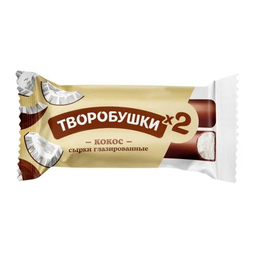 Творожные сырки глазированные кокосовые Творобушки 22.5% 45г