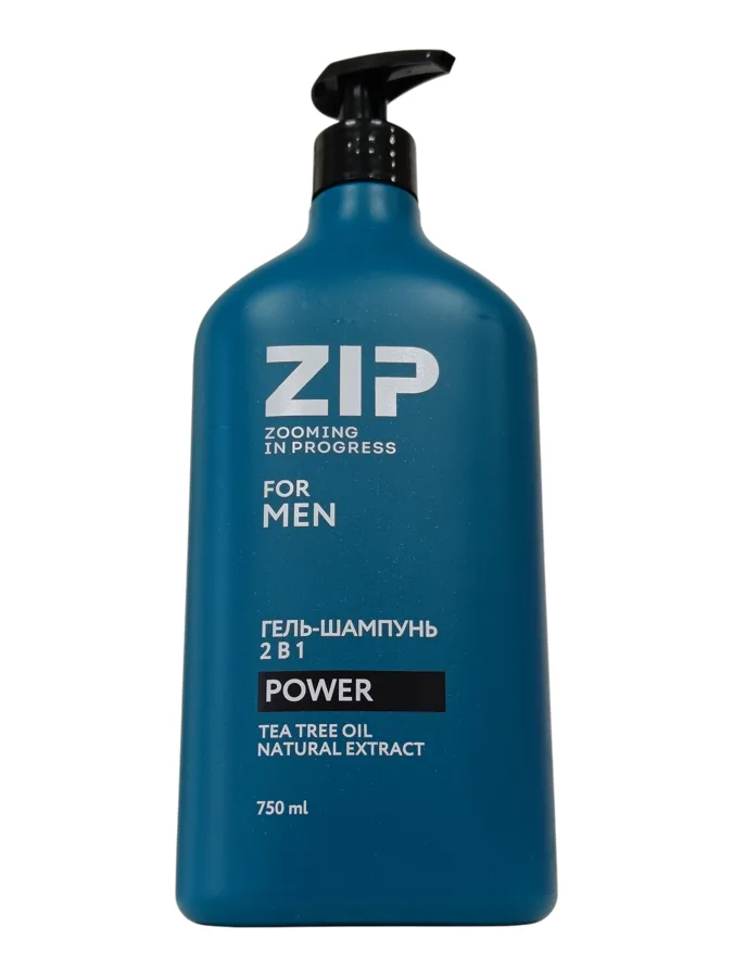 Гель-шампунь мужской Zip Power 2в1, 750мл