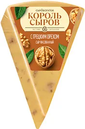 СЫР СЫРОБОГАТОВ, С ГРЕЦКИМ ОРЕХОМ, 45%, 180 Г