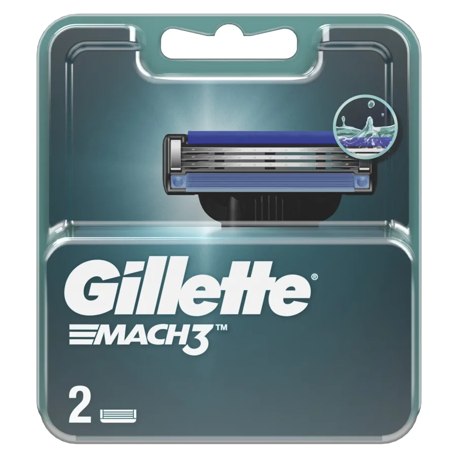GILLETTE МАК3 (MACH3) Cменные кассеты для безопасных бритв 2шт