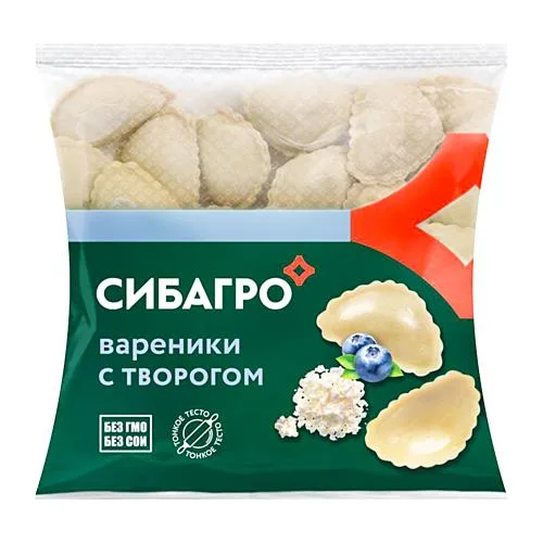 Вареники Сибагро с творогом 500г