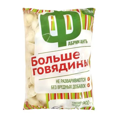 Пельмени Фабрикантъ Больше говядины 900г