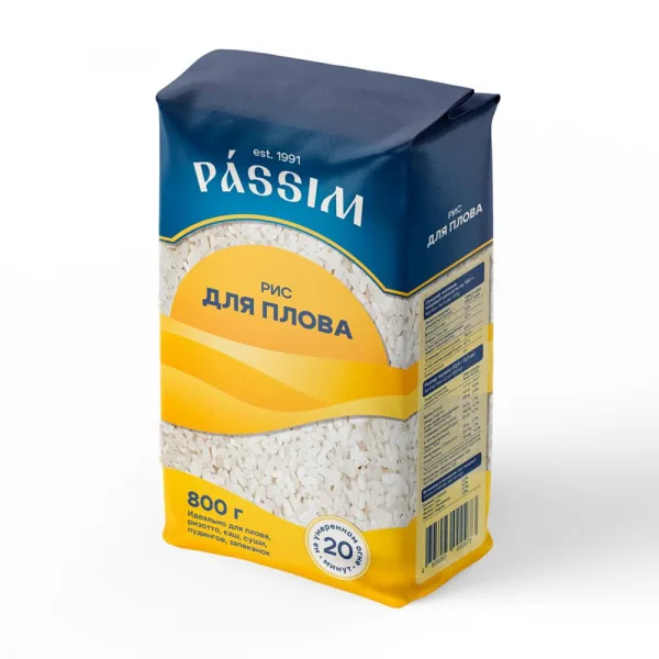 Крупа ПАССИМ Рис для плова 800г п/пак/12
