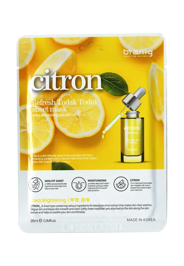 Маска для лица Branig тканевая Citron