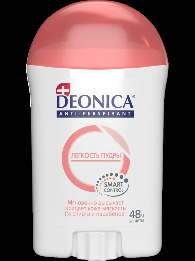 Дезодорант-антиперспирант женский Deonica Легкость пудры, стик, 40мл