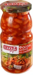 Фасоль ЭКО печеная по-сербски ст/б 510г