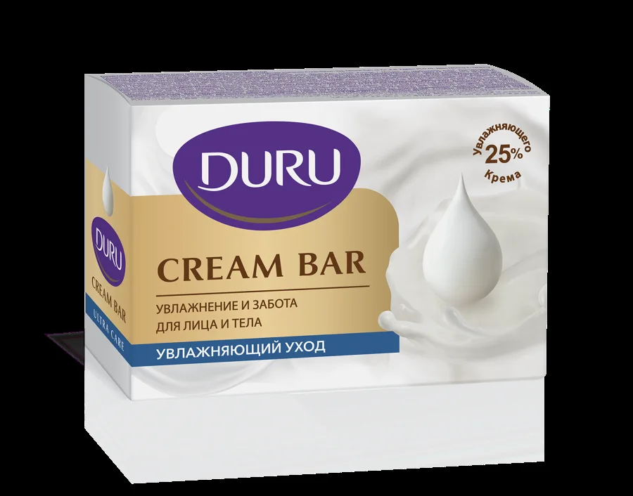 Крем-мыло твердое Duru Cream Bar, увлажняющее, для лица и тела, 90г