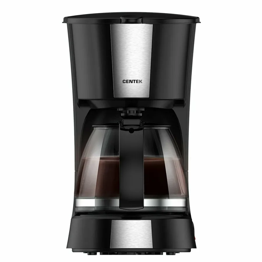 Кофеварка Centek CT-1149, капельная, с подогревом, 980 Вт, цвет: черный, 1.2 л