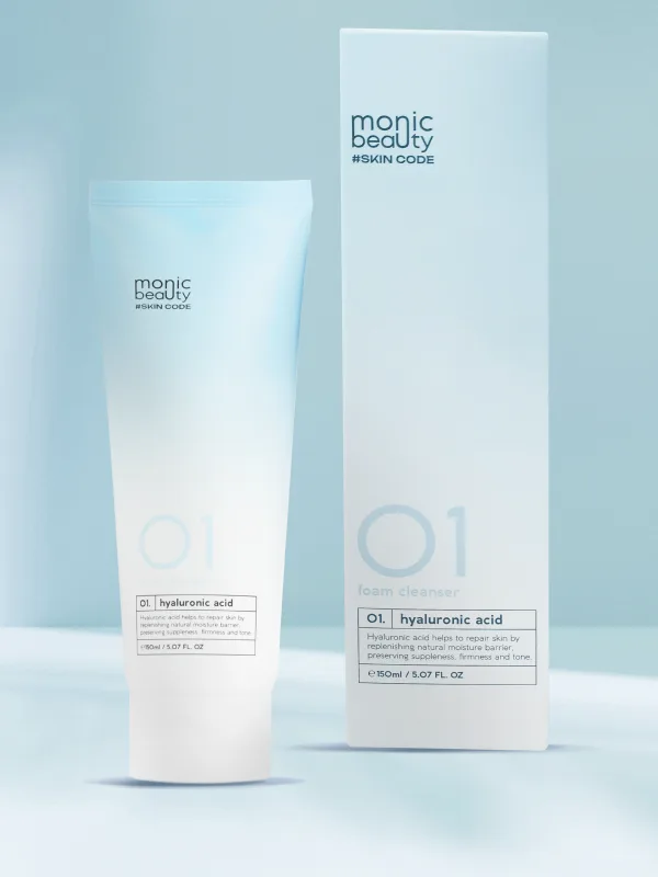 Пенка для лица очищающая Monic Beauty 01, с гиалуроновой кислотой, 150 мл