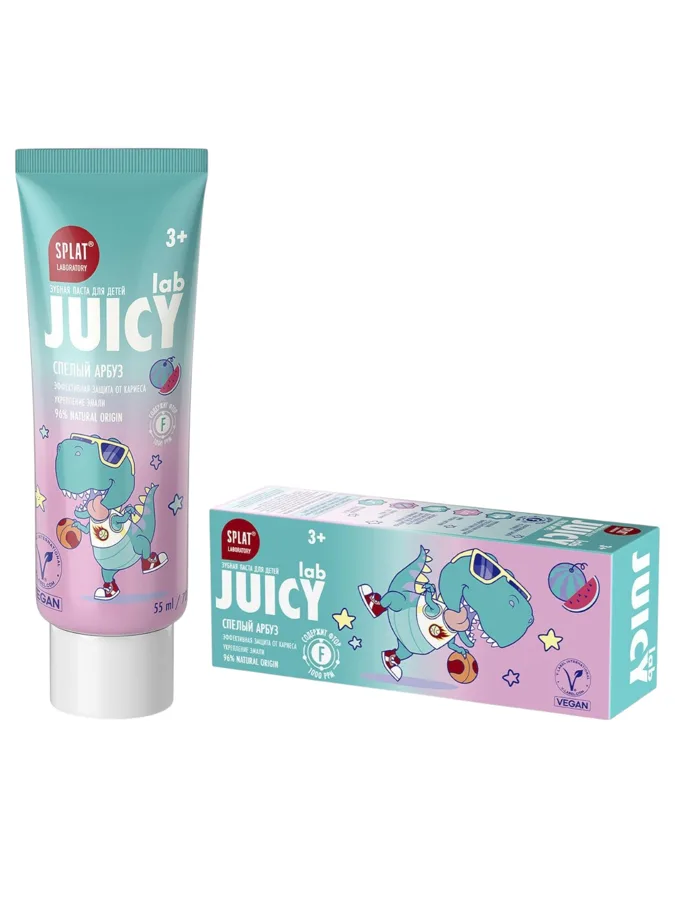 Детская зубная паста SPLAT Juicy lab, арбуз, со фтором, 55 мл