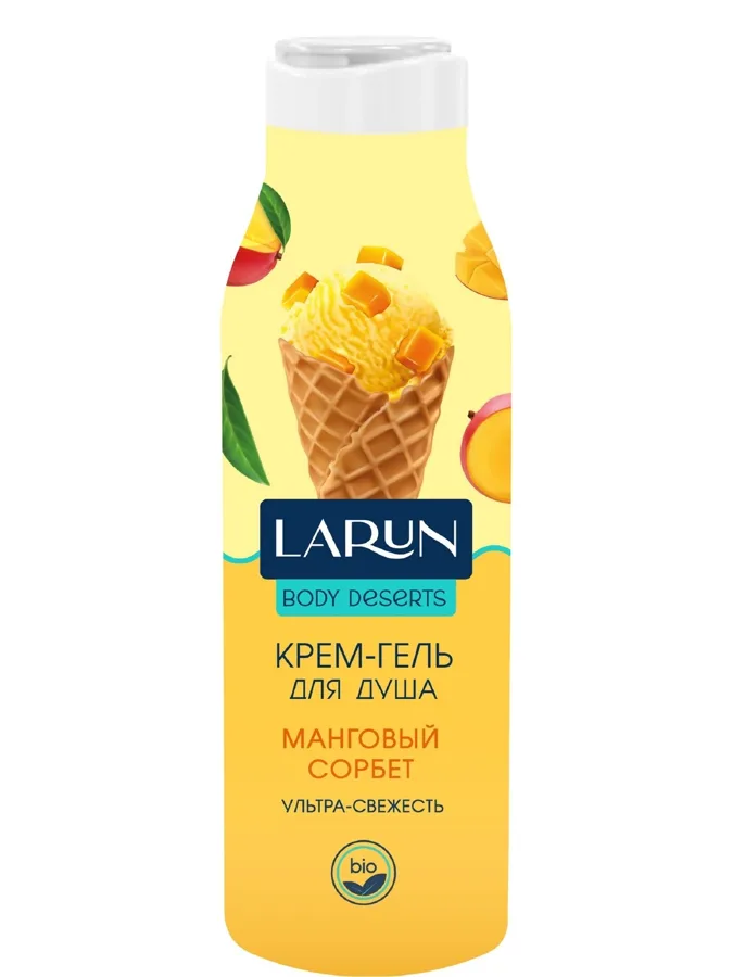 Крем-гель для душа Larun Body Desert Манговый сорбет, ультра-свежесть, 400мл